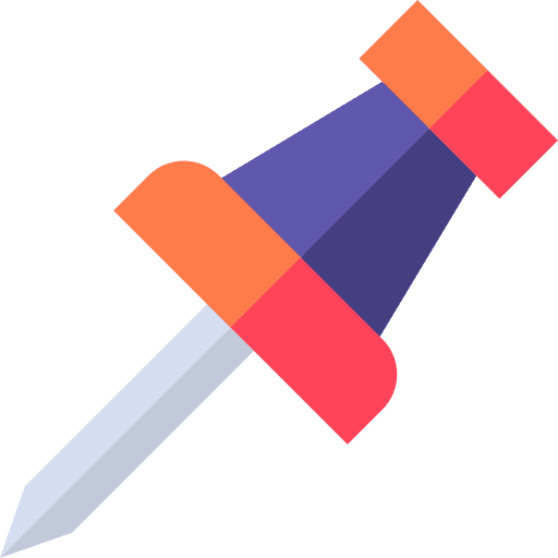 Push pin education push pin paper pin icon