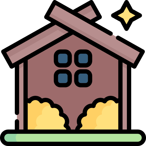 Barn farming and gardening architecture and city warehouse icon