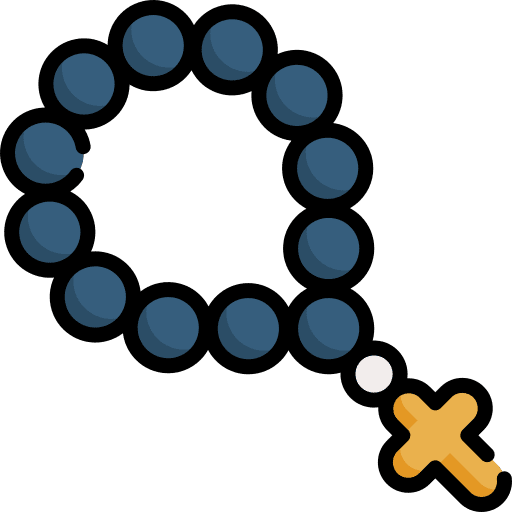 Beads cross religion christian icon