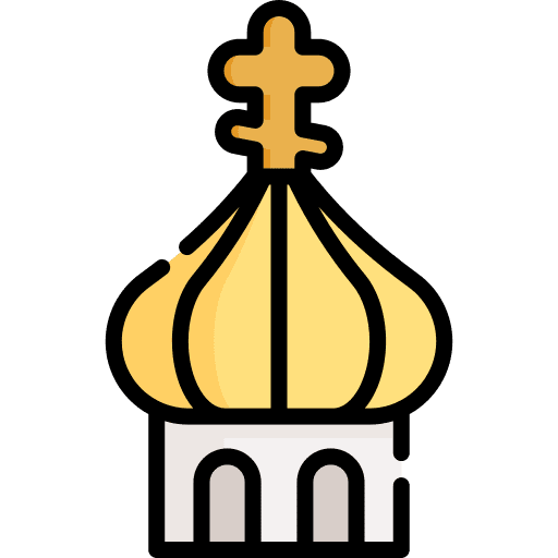 Church catholic architecture and city monuments icon