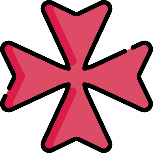 Maltese cross knight shapes and symbols heraldic icon