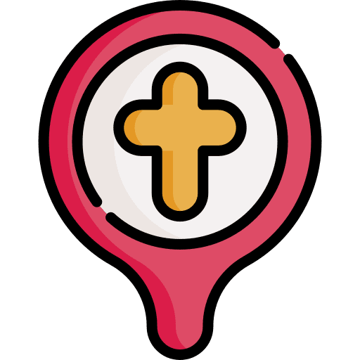Church placeholder cultures location pin icon