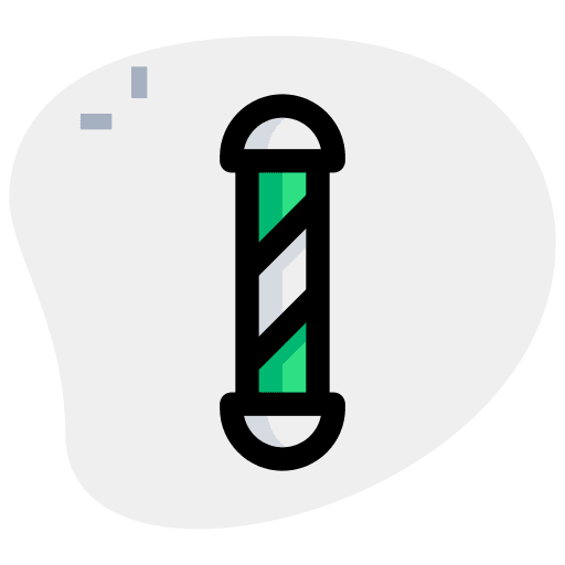 Barber commerce hair cut light icon