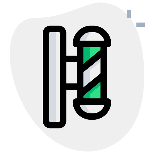 Barber salon decorative beauty salon icon