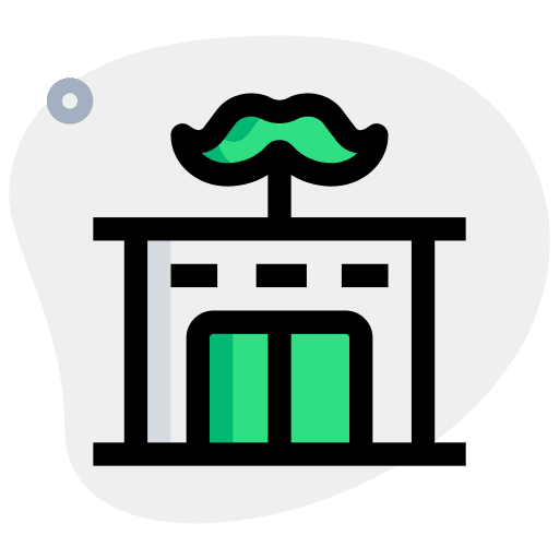 Barbershop beauty salon barbershop architecture and city icon