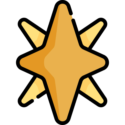 Star shapes and symbols shine favourite icon