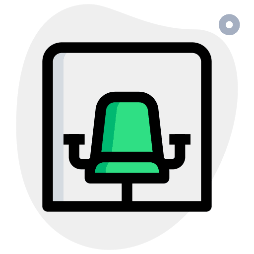 Chair furniture and household hair cut barber icon