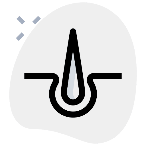 Hair dermatology epidermis pores icon