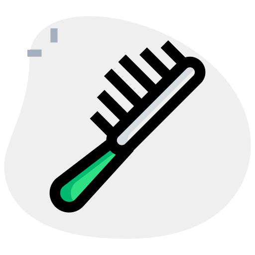 Hairbrush barber hair comb hair icon
