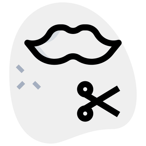 Trim moustache beauty masculine icon