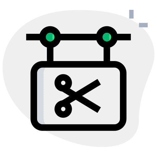 Hair salon signaling hanging beauty salon icon