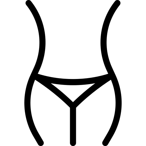 Body woman panty thin icon