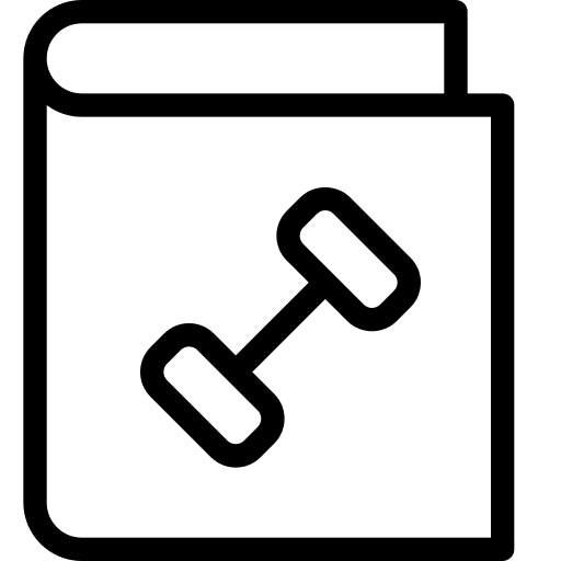 Book training workout sports icon