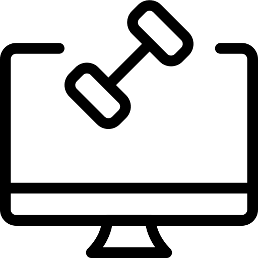 Desktop computer exercise desktop computer training icon