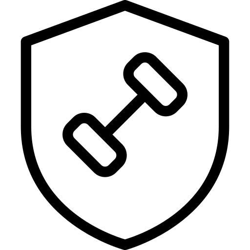Shield protection safety gym icon