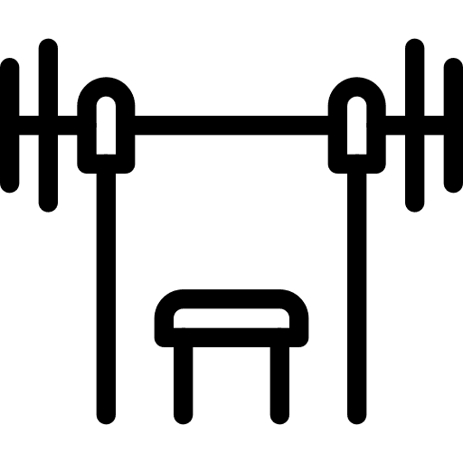 Bench press gym bench press sport icon