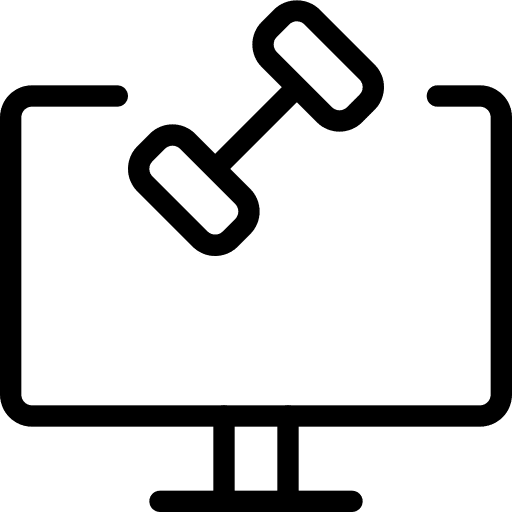 Computer training exercise computer icon