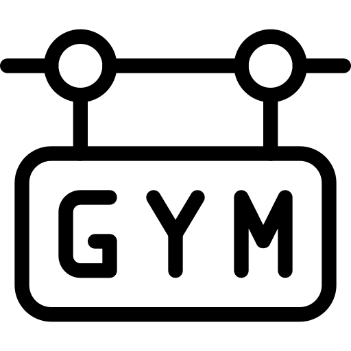 Gym hanging board gym icon