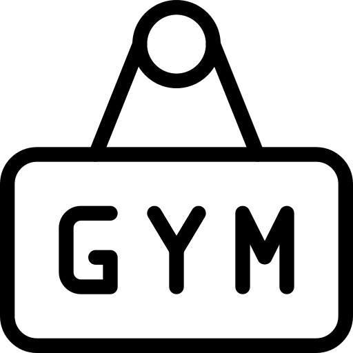 Gym sign signage sport icon