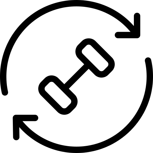 Routine weights dumbell sports and competition icon