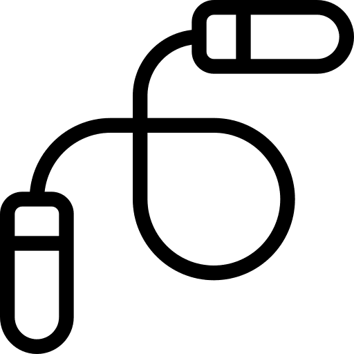 Skip rope fitness sports and competition skip rope icon
