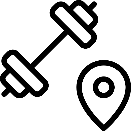 Location exercise gym fitness icon