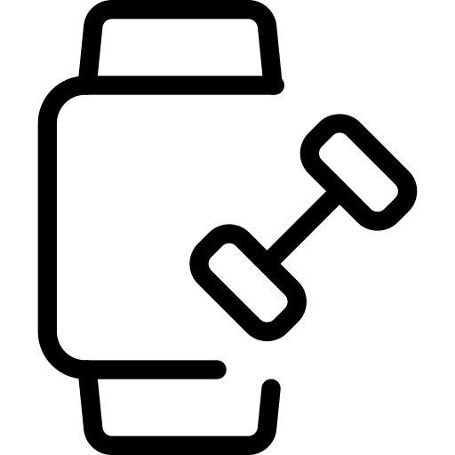 Smartwatch dumbbell smartwatch electronics icon