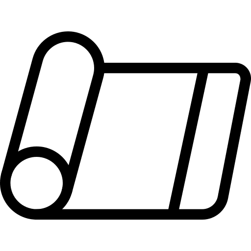 Yoga mat gym exercise wellness icon