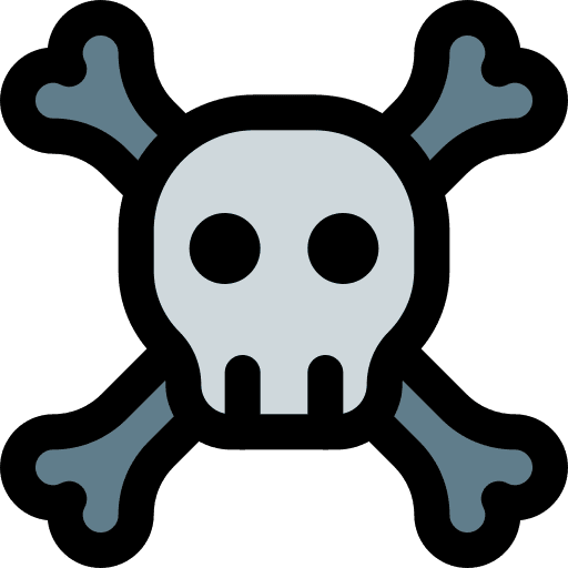 Death poison halloween warning icon