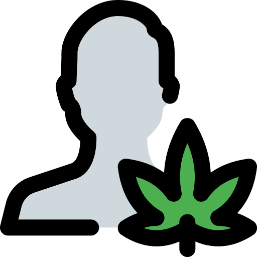 Drug abuse herbs nature weed icon