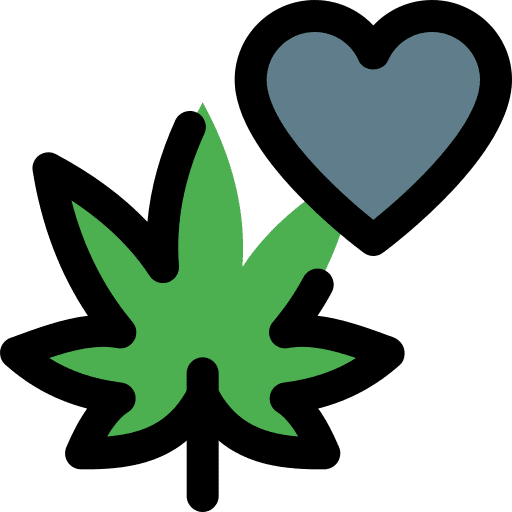 Marijuana leaf favorite nature icon