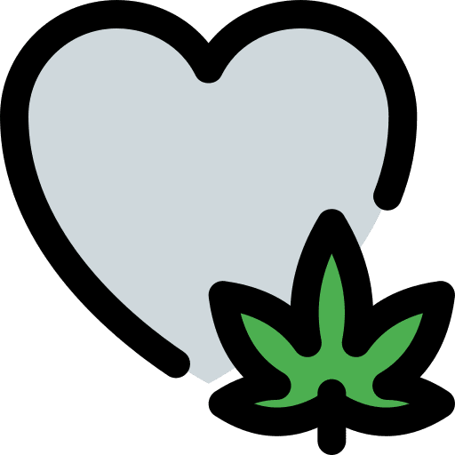 Heart herbs drug healthcare and medical icon