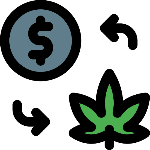Money money dollar weed icon