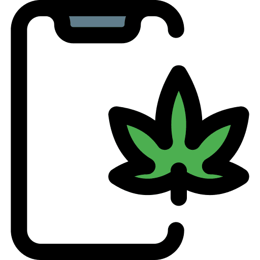 Smartphone electronics herbs leaf icon