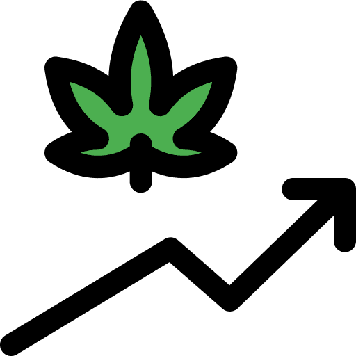 Trending marijuana nature herbs icon