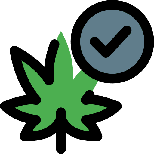Checklist herbs marijuana leaf icon