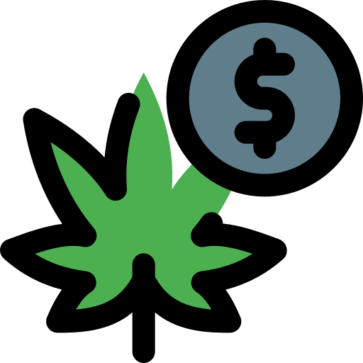 Funds cannabis funds drug icon
