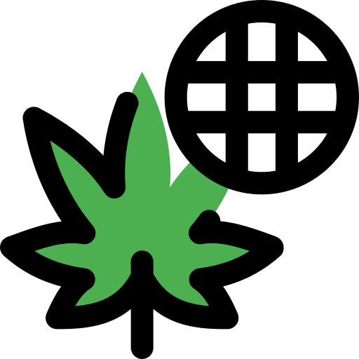 International cannabis leaf international icon