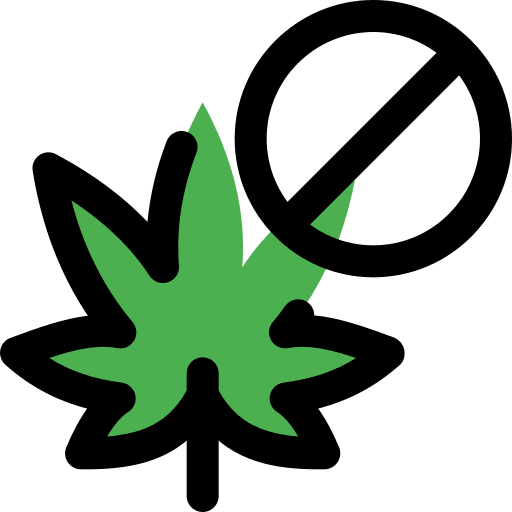 Prohibited herbs cannabis prohibited icon