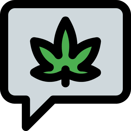 Chat cannabis marijuana nature icon