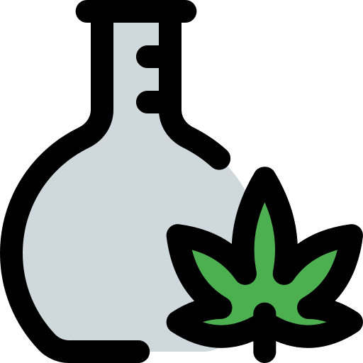 Medical lab weed healthcare and medical drug icon
