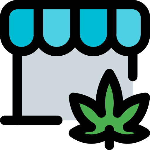 Store cannabis nature herbs icon