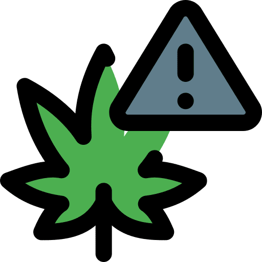 Warning herbs precaution weed icon