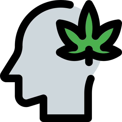 Addiction herbs weed cannabis icon