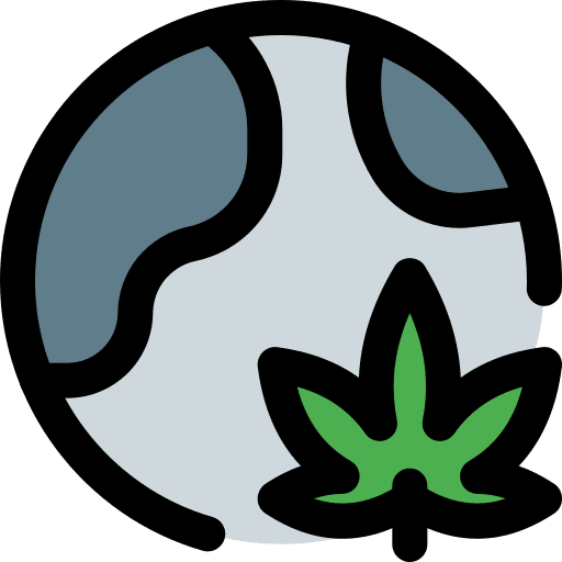 Global cannabis drug miscellaneous icon