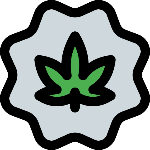 Labeled herbs cannabis nature icon