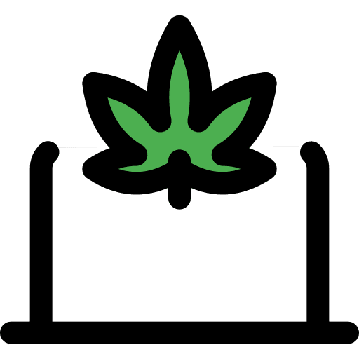 Laptop marijuana miscellaneous drug icon