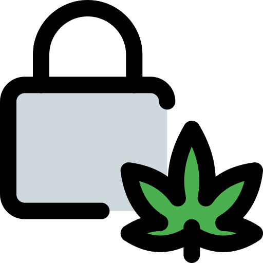 Padlock herbs drug padlock icon