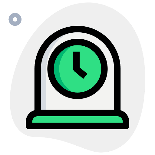 Desk clock desk clock time ornament icon