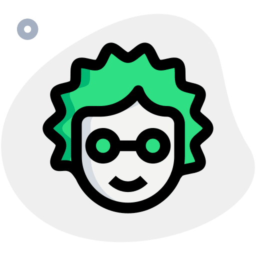 Hipster curly hair avatar young icon